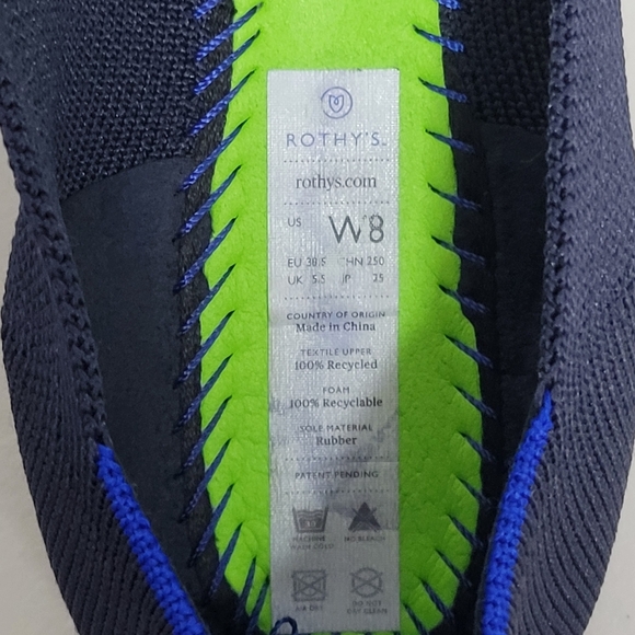 Rothy's The Point Navy Flats Size W8. - Picture 10 of 11